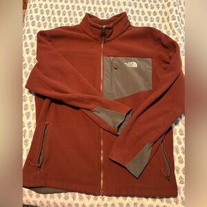 The North Face Men's Burgundy and Gray Jacket